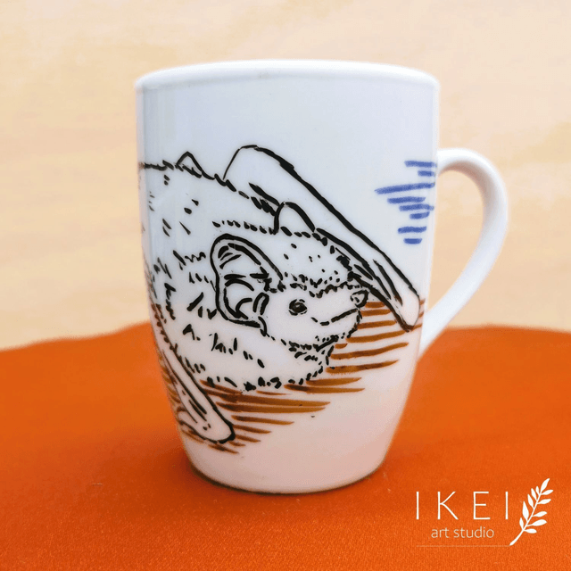 Custom illustrated animal mug