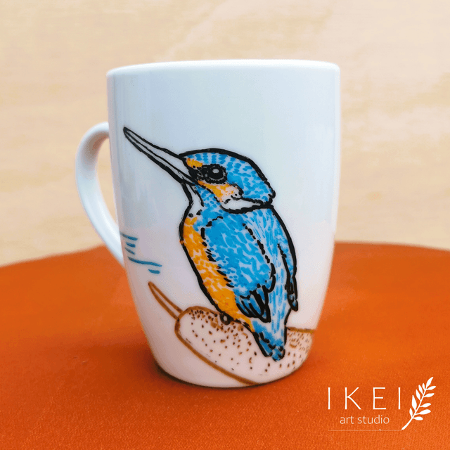 Custom illustrated animal mug
