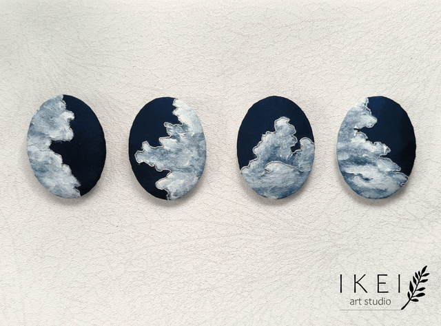 Silver lining brooch (variant 4)