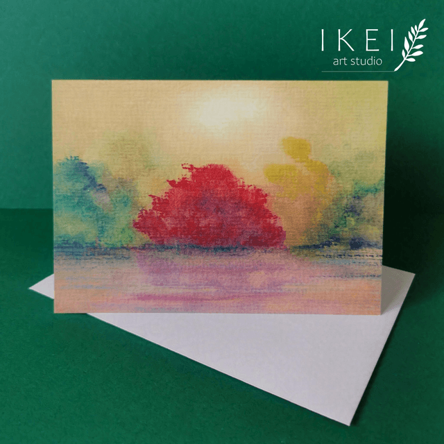 Postcard Red Bush